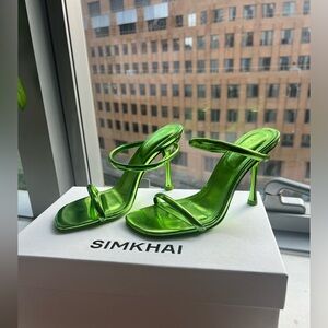 Simkhai  Siren Metallic Leather Wrap Heel- brand new never worn